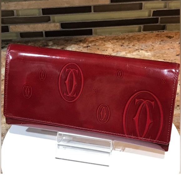 Cartier All Inclusive Burgundy Leather Clutch - Picture 5 of 9